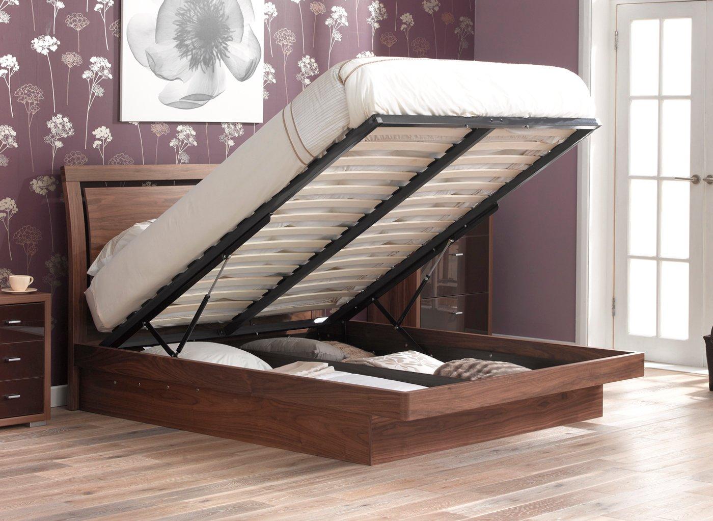 king size ottoman bed with memory foam mattress