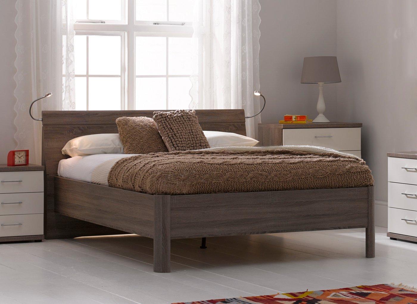 Melbourne Oak Wooden Bed  Frame 5 0 King Bed  Sava