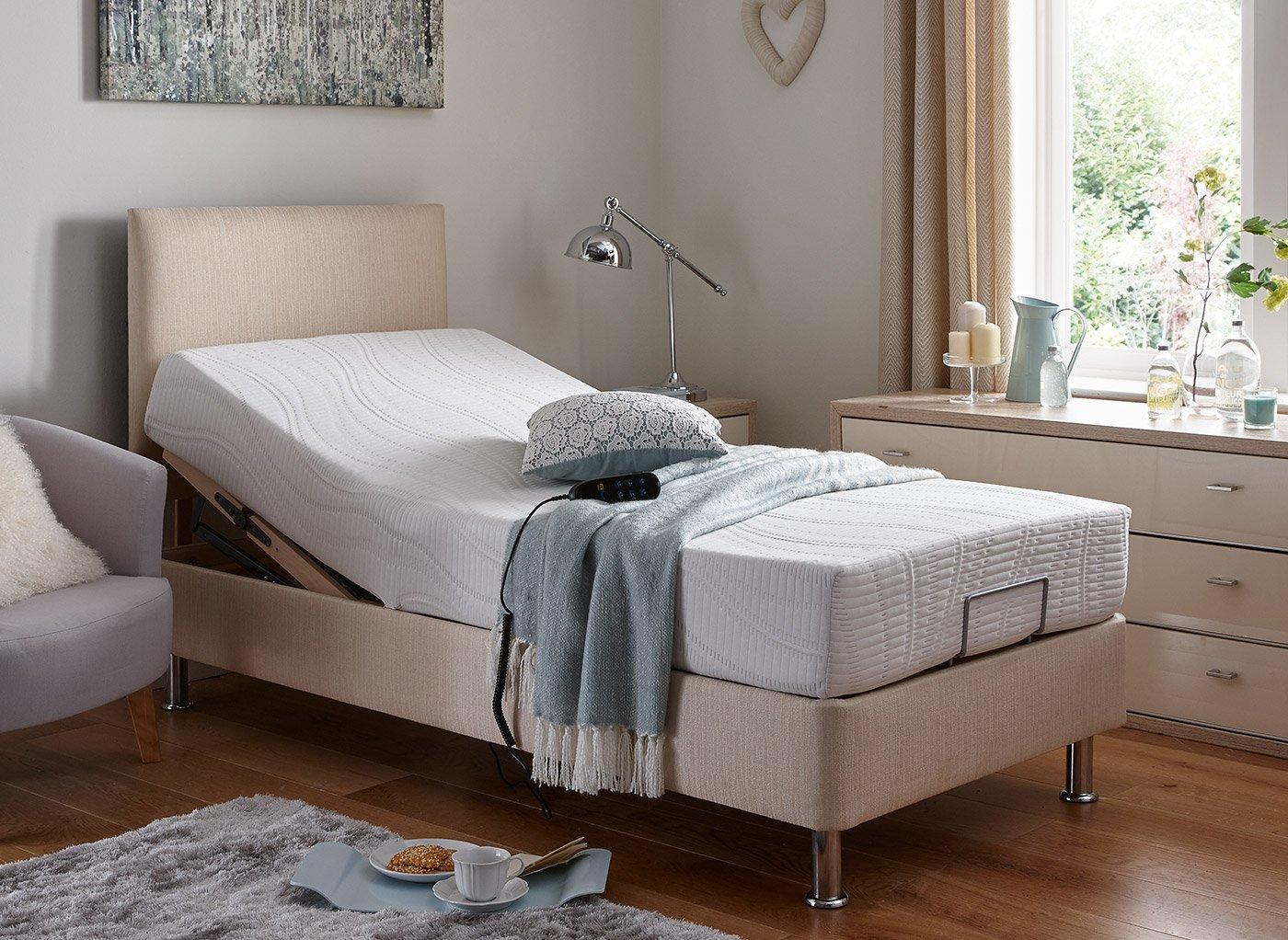 fontwell mattress with standard grey adjustable divan bed