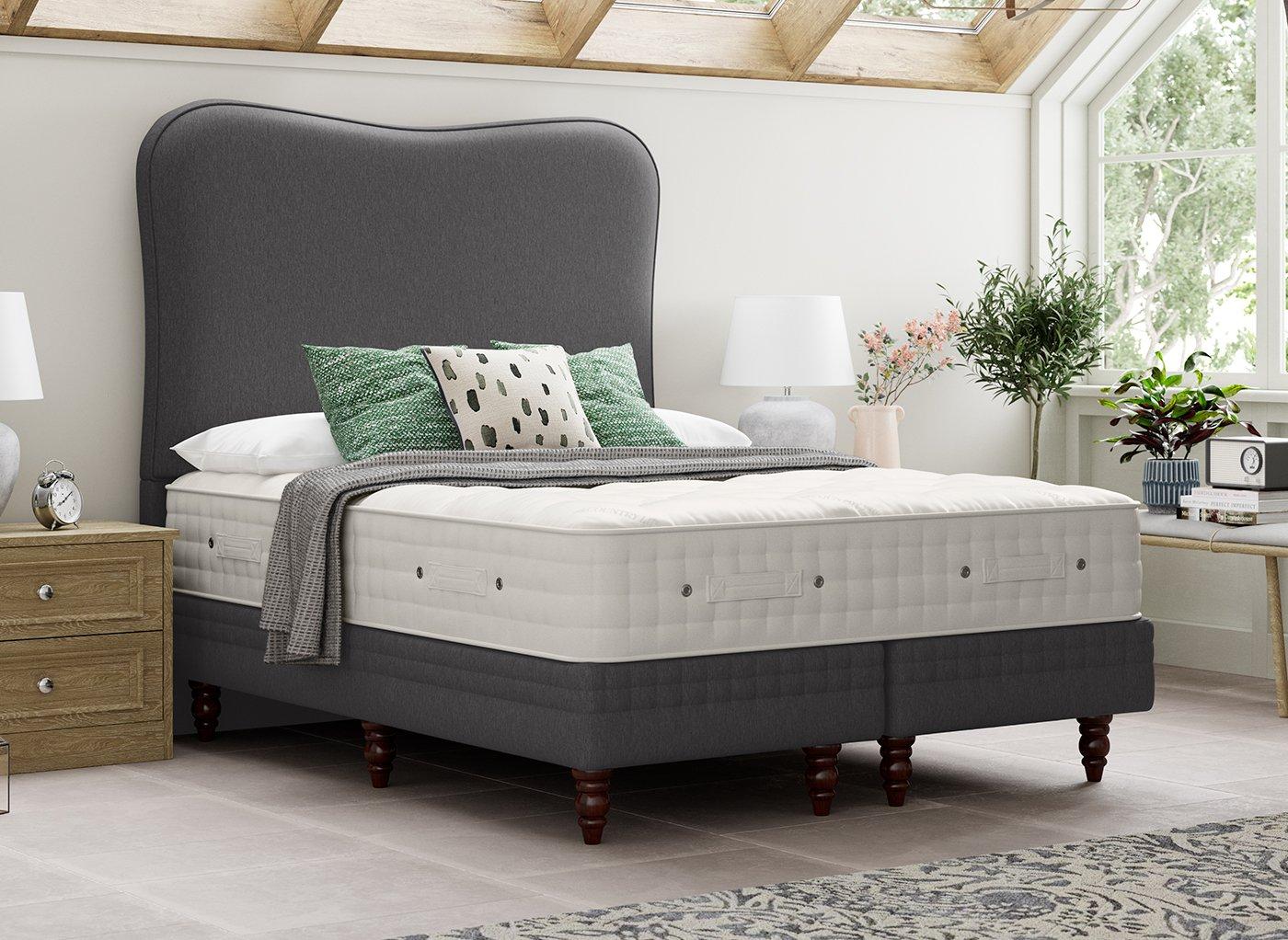 Country Living Thirlmere Divan Bed And Headboard 60 Super King Grey