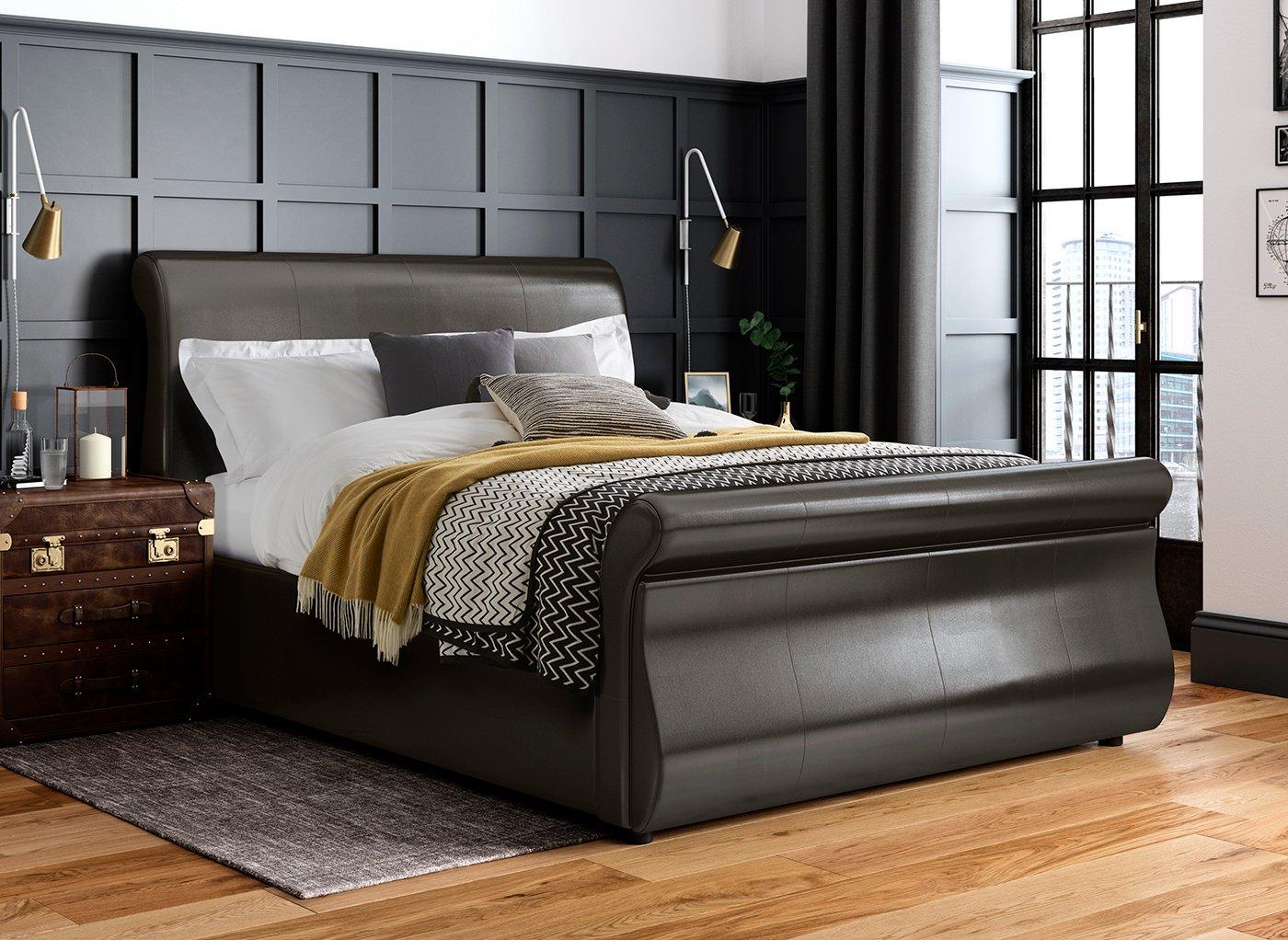 Detroit End Drawer Bed Frame 60 Super King Brown Bed Sava