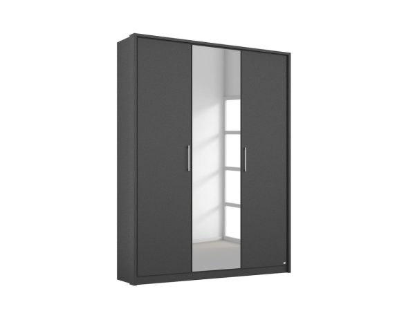 Lorenzo 3 Door Hinged Wardrobe with 1 Mirror