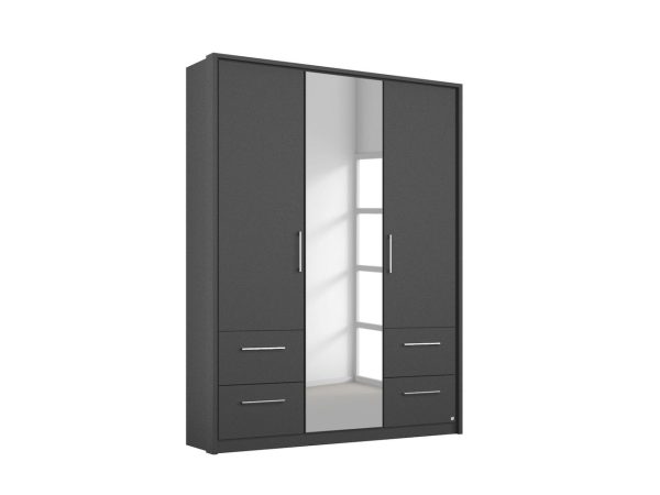 Lorenzo 3 Door + 4 Drawer Hinged Wardrobe