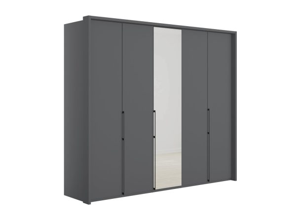 Emden 5 Door 1 Mirror Hinged Wardrobe