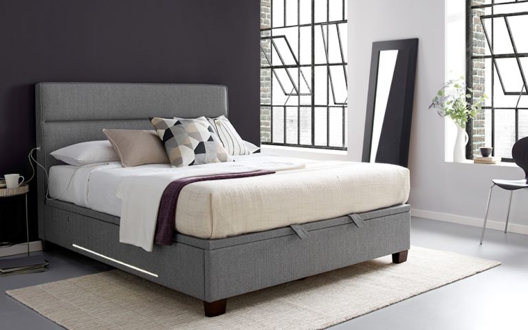 Novo Chico LED Ottoman Bed Frame King Size