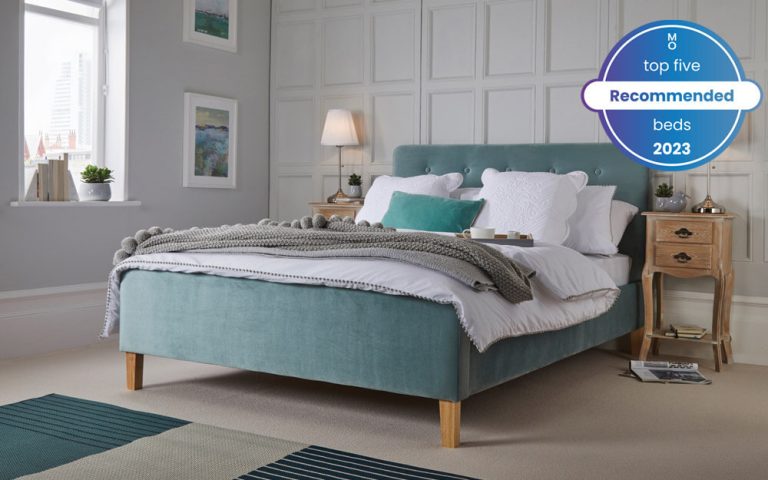 LPD Pierre Velvet Bed Frame King Size Aqua