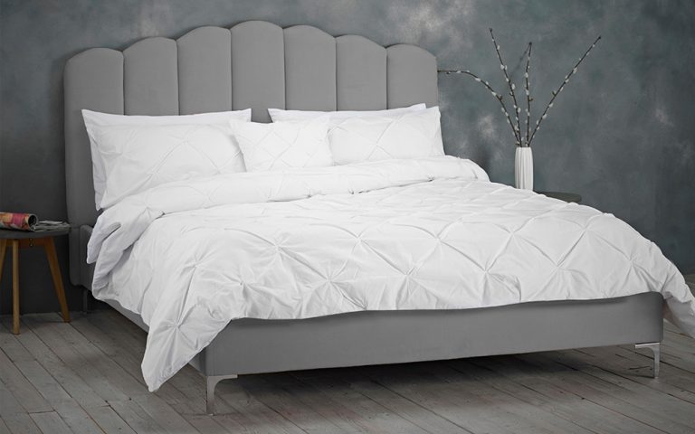 LPD Willow Silver Velvet Bed Frame King Size