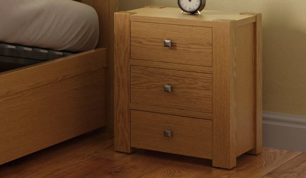 Edgemont 3 Drawer Bedside Table