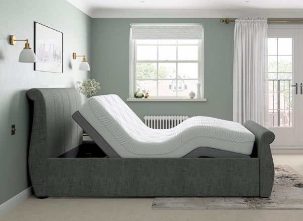 Lucia Sleepmotion Adjustable Upholstered Bed Frame 30 Single Grey