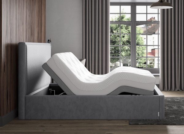 TEMPUR Reign Sleepmotion Adjustable Bed Frame 50 King Silver