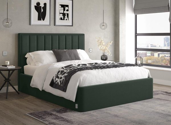 TEMPUR Duke Velvet Finish Bed Frame 60 Super King Green