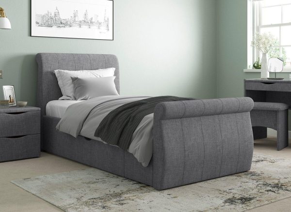 Lucia Upholstered Bed Frame 30 Single Grey