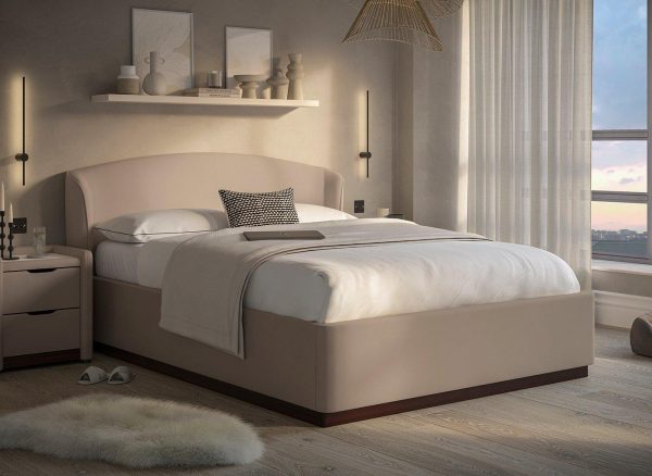 Chloe Boucl™ Ottoman Bed Frame 46 Double Beige