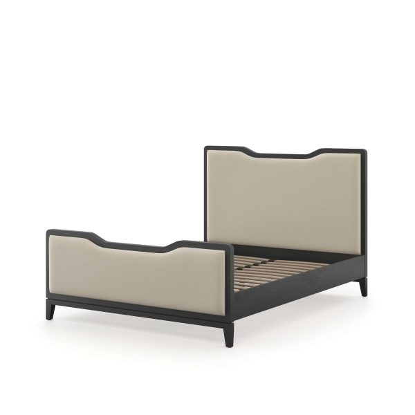 Carraway Bed Natural Black Wood Double