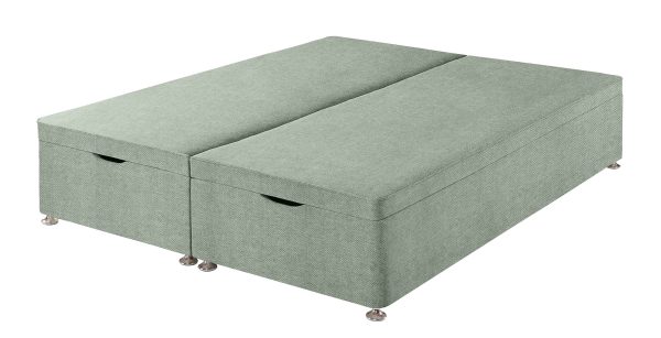 Harrison Spinks Premium Ottoman Divan Base King Herringbone Sky