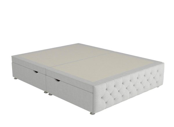 Messina Upholstered Ottoman Divan Base 30 Single Silver