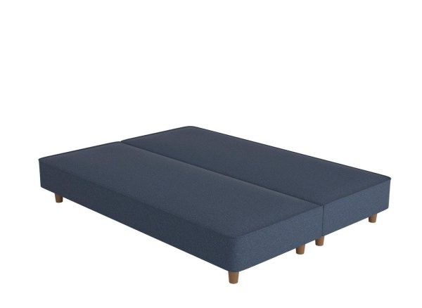 Flaxby Shallow Divan Bed Base 40 Small Double Blue