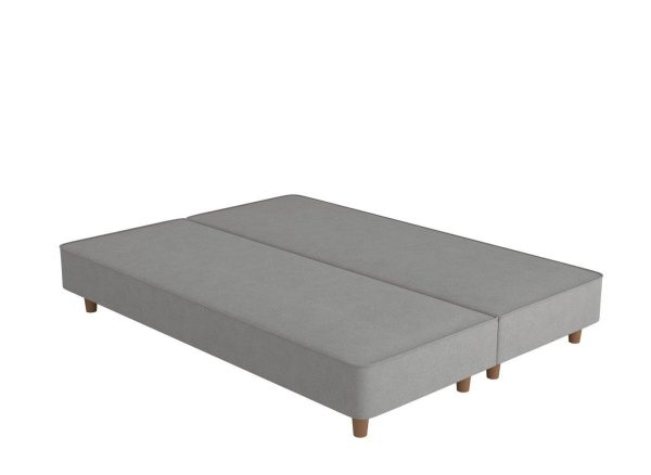 Flaxby Shallow Divan Bed Base 40 Small Double Silver