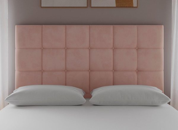 Sleepeezee Pompeii Headboard   46 Double   Pink