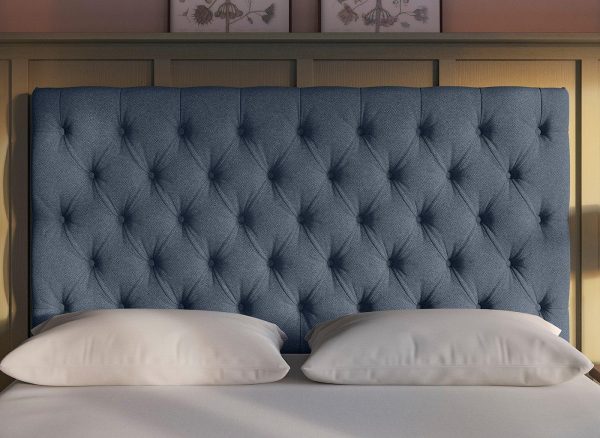 Flaxby Harrogate Headboard   46 Double   Blue