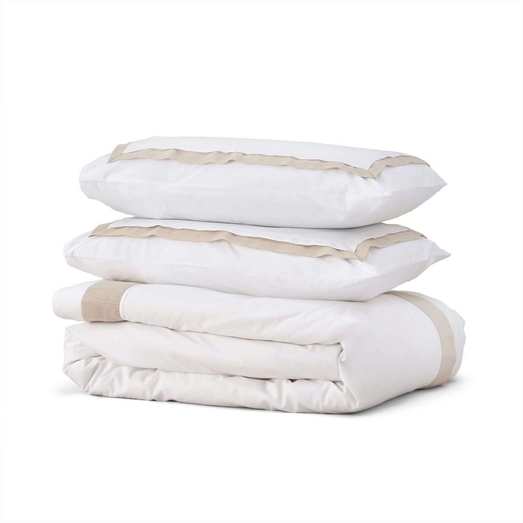 Natural Collection Linen Border Bed Linen Set Natural Super King