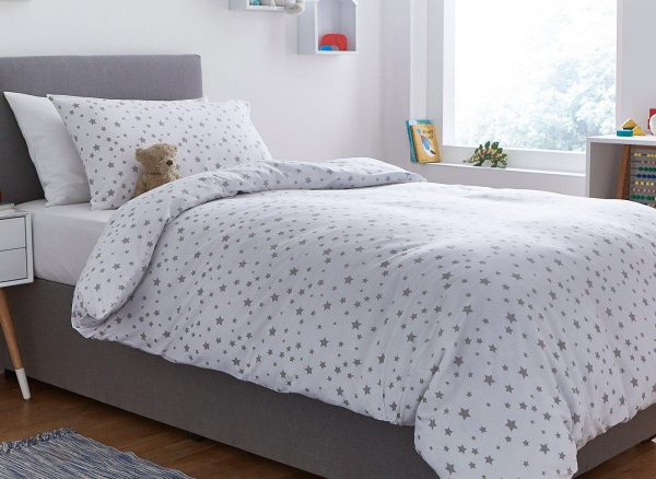 Silentnight Jersey Stars Duvet Set Grey