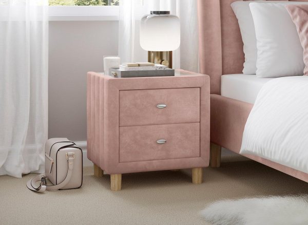 Knox Bedside Table Pink |