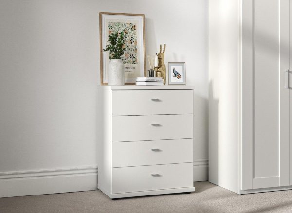 Dover 4 Drawer Chest White