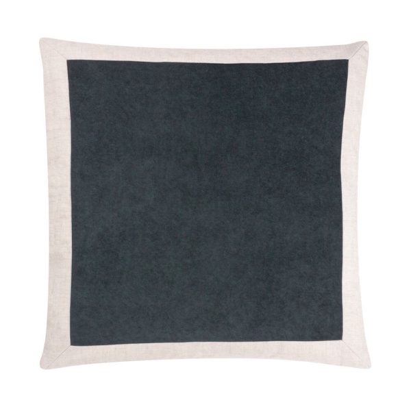 Linen Velvet Cushion Flint Grey