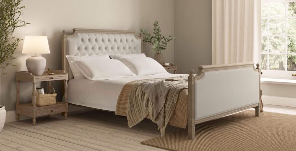 Loire Bed Natural Weathered Oak Double High Foot End