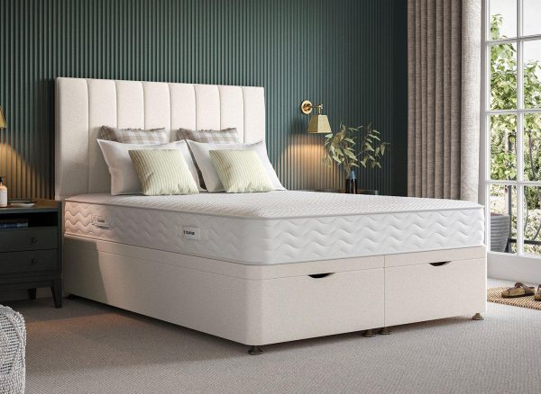 Dream Team Ottoman Divan Bed Base 40 Small Double Cream