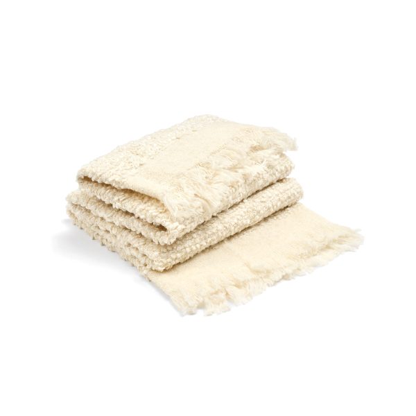 Fringed Boucle Throw Ecru