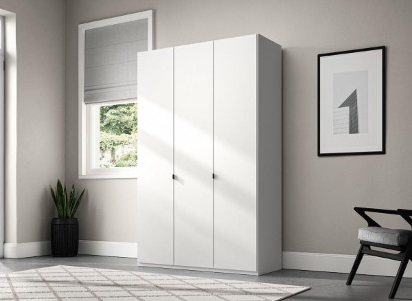 Kirkpatrick Wooden 3 Door Wardrobe White