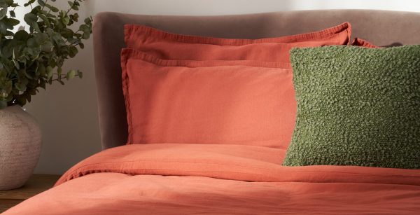 Natural Collection Pillowcase Pair Rust