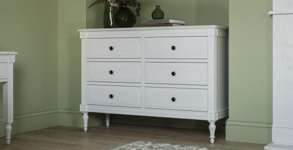 Casterton 6 Drawer Wide Chest Ivory