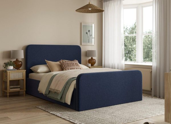 Margot Upholstered Bed Frame 50 King Blue