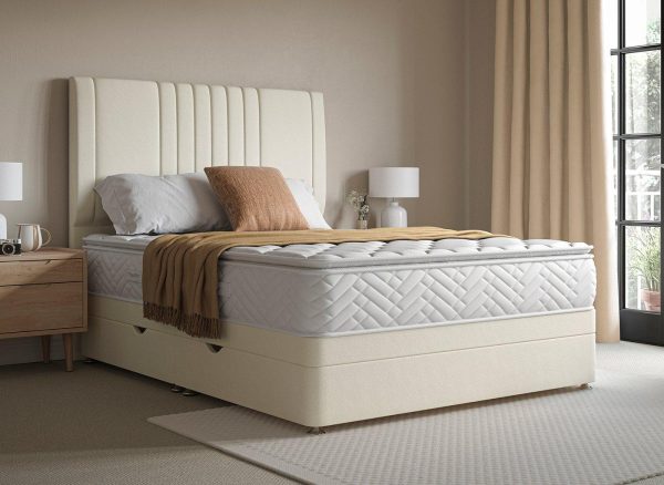 Sleepeezee Contemporary Ottoman Divan Bed Base 40 Small Double Cream