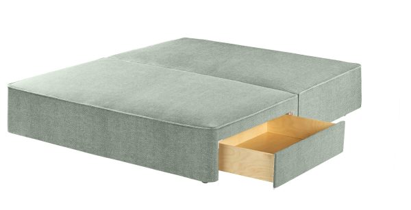 Harrison Spinks Premium Divan Base Herringbone Sky 2 Drawers Small Double