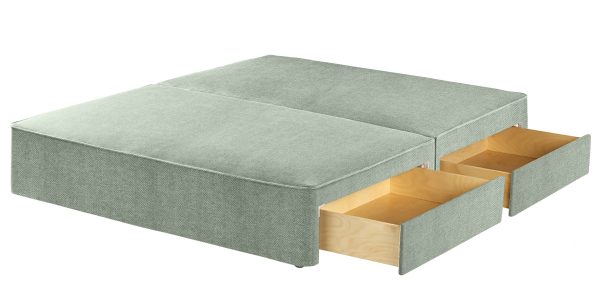 Harrison Spinks Premium Divan Base Herringbone Sky 4 Drawers Double