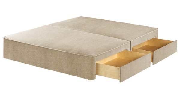 Harrison Spinks Premium Divan Base Herringbone Cotton 4 Drawers Double