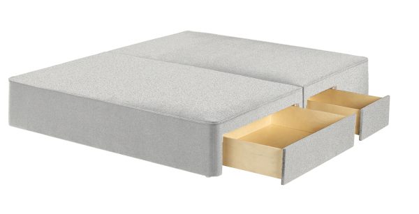 Harrison Spinks Classic Divan Base Rustika Pale Grey 2 + 2 Continental Drawers Super King