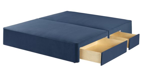 Harrison Spinks Classic Divan Base Seven Navy 2 + 2 Continental Drawers King