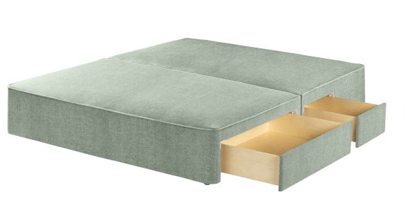 Harrison Spinks Premium Divan Base Herringbone Sky 2 + 2 Continental Drawers King