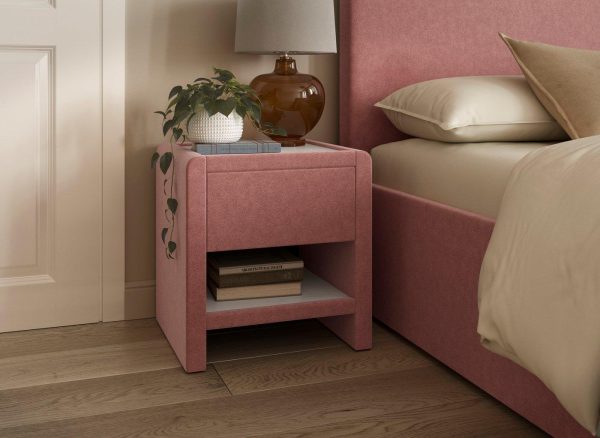 House Beautiful Margot Boucle Bedside Table Pink