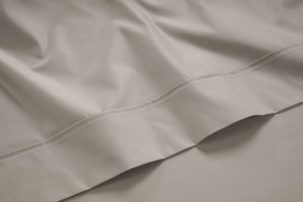 800 Thread Egyptian Cotton Count Grand Splendour Lux Flat Sheet  Simply Taupe Super King  Taupe | Bed Sava