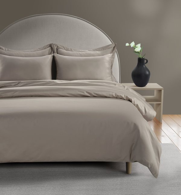 800 Thread Count Egyptian Cotton Grand Splendour Lux Buttery Smooth Duvet Cover Simply Taupe Super King Simply Taupe