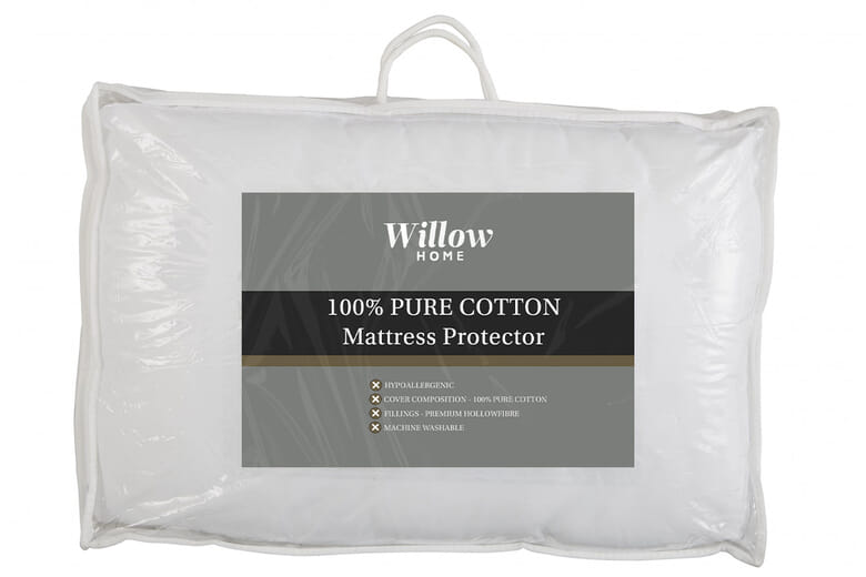 Willow Luxury 100 Cotton Mattress Protector Single