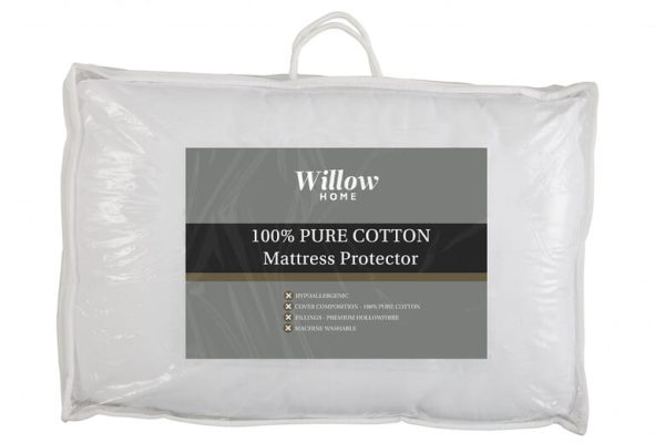 Willow Luxury 100 Cotton Mattress Protector Small Double