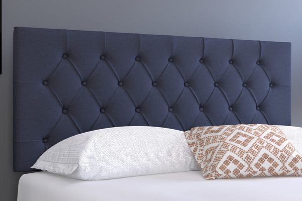 Chesterfield Headboard Graphite Grey King Size