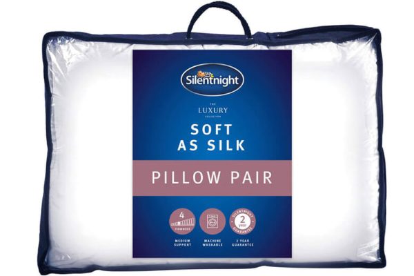 Silentnight Soft As Silk Pillow Twin Pack Pillow